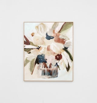 Bouquet Muse Dark Framed Canvas