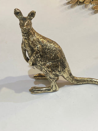 Brass Crouching Kangaroo