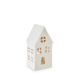 White house-shaped lantern on a white background