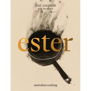 Book cover of 'Ester' by Mat Lindsay with Pat Nourse, featuring a black frying pan illustration on a beige background.