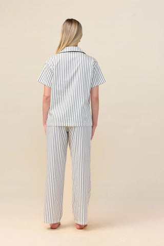 Lisa Stripe Long PJ Set - Ecru