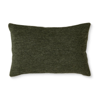 Dark green textured pillow on a white background