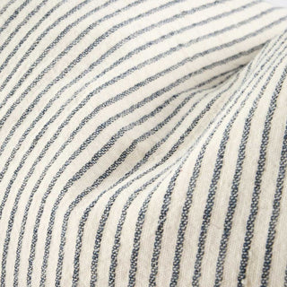 Close-up of blue and white striped fabric texture
