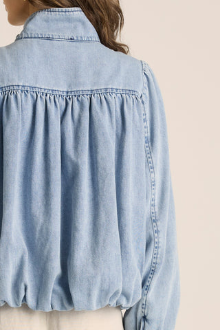 Lila Denim Bubble Jacket