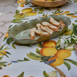 Marseille Wavy Green Oval Dish