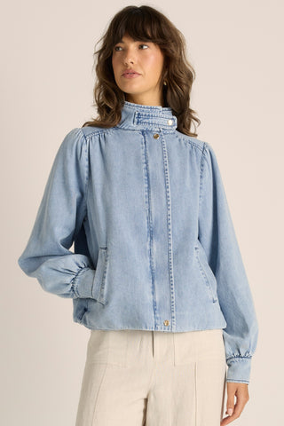 Lila Denim Bubble Jacket