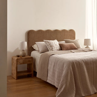 Sinclair Coffee Stripe Quilted Coverlet & Pillow Cases