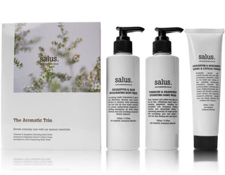 Salus Aromatic Trio with two bottles and a tube on a white background
