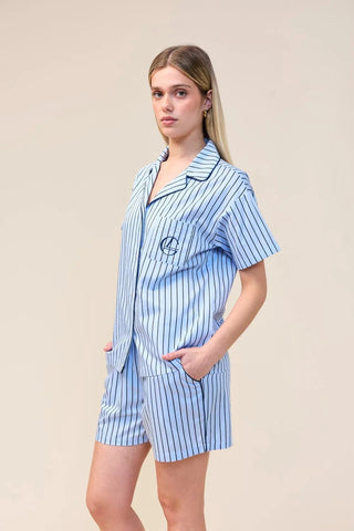 Poppy Blue Stripe PJ Set