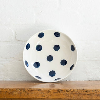 Navy Spot Salad Bowl