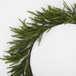 Green wreath on a white background