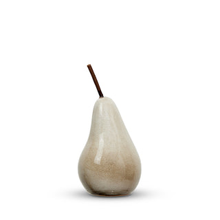 Decorative pear-shaped vase with a textured surface on a white background