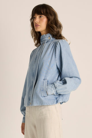 Lila Denim Bubble Jacket