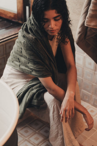Architectural Towel Collection Dark Olive