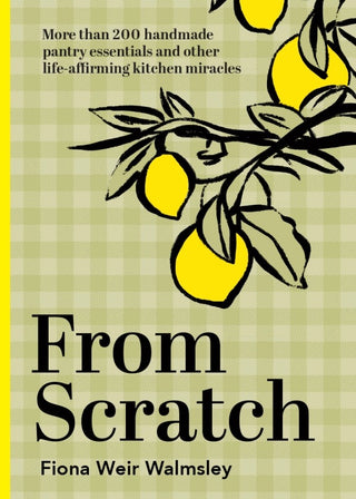 Book cover of 'From Scratch' with lemon illustrations on a checkered background