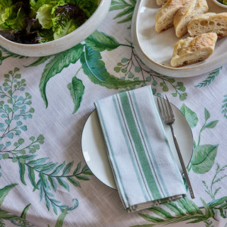 Fern Green/Blue Stripe Napkin (Set 4)