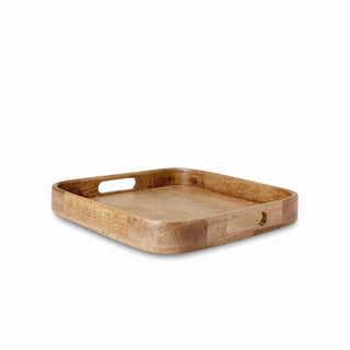 Wooden tray on a white background