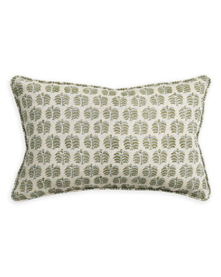 Hera Celadon Moss Linen Cushion