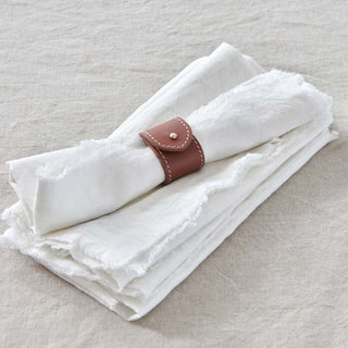 French Linen Napkin Set White
