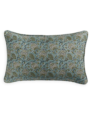Decorative pillow with floral pattern on a white background