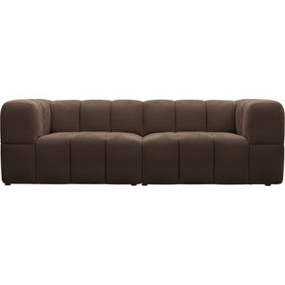 Brown sectional sofa on a white background
