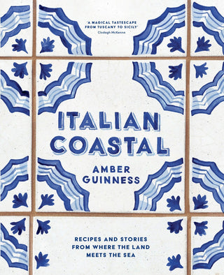 Book cover of 'Italian Coastal' with blue and white tile design