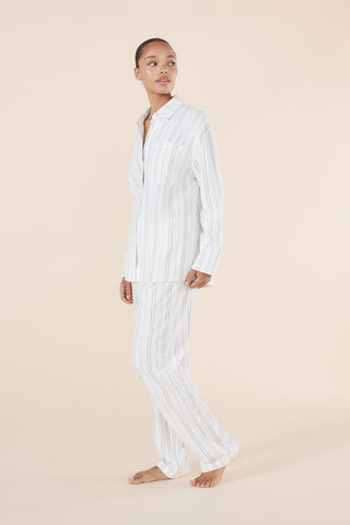 Amelie Pyjama Ivory Stripe