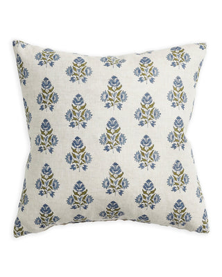 Ankara Moss Azure Linen Cushion