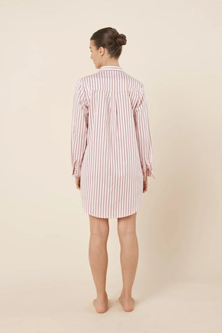 Lolita Striped Boyfriend Night Shirt - Pink