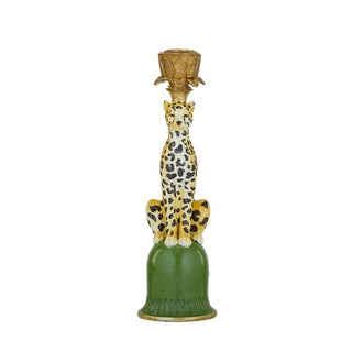 Leo Leopard Resin Candle Holder