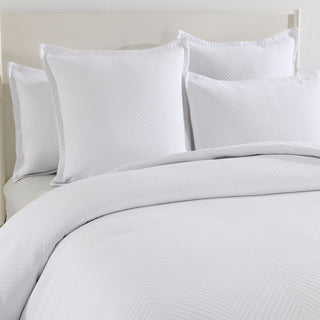 Renee Taylor Atlantis Jacquard Quilt Cover Set White