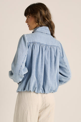 Lila Denim Bubble Jacket