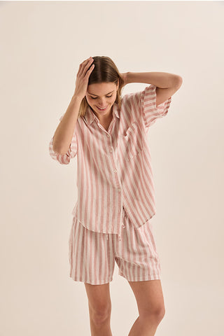 Evie Stripe Linen Short