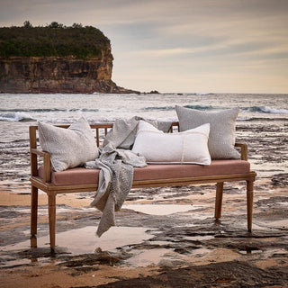 Angler Cushion - Soft Blue/Off White