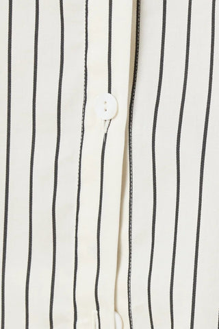 Willow Cotton Stripe PJ Set - Ecru