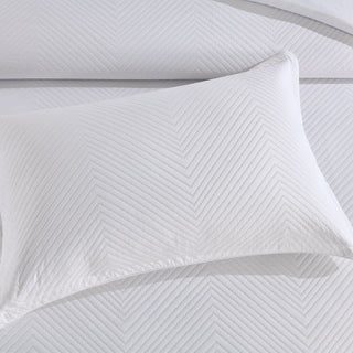 Renee Taylor Atlantis Jacquard Quilt Cover Set White