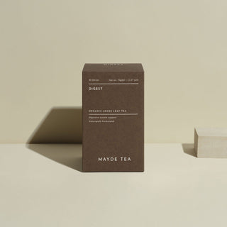 Mayde Tea box labeled 'Cleanse' on a beige background