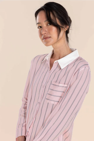 Birdie Long Sleeve Short PJ Set - Pink