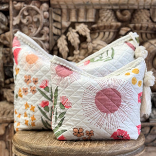 Protea Print Make Up Bag