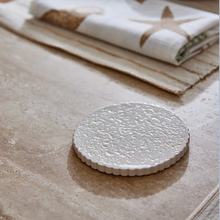Coaster Ceramic Scallop Set Of 4