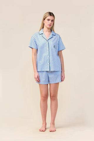 Poppy Blue Stripe PJ Set