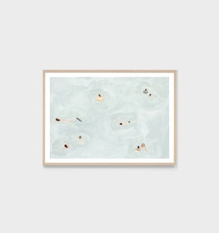Summer Swim Landscape Blue Print