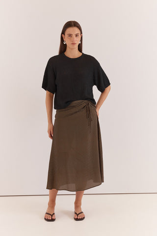 Noni Relaxed Knit Tee Black