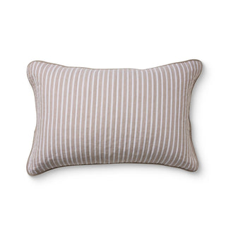 Sinclair Coffee Stripe Quilted Coverlet & Pillow Cases