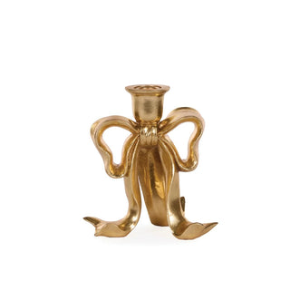 Gilded Bow Candle Holder