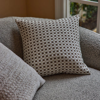 Checkers Beige/Coffee Cushion