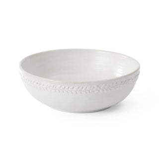 White ceramic bowl on a white background