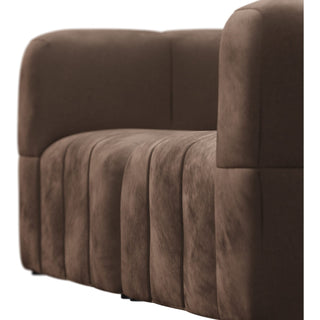 Brown sofa on a white background