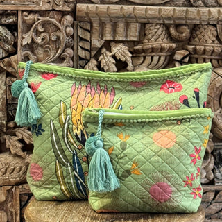 Protea Print Make Up Bag