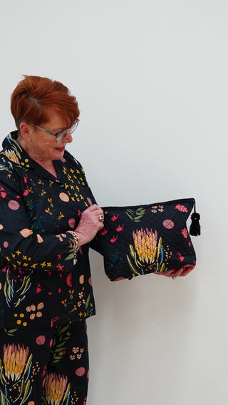 Protea Print Toiletry Bag